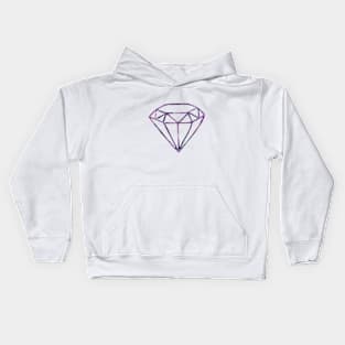 Galaxy Diamond | Purple + Pink Diamond | Watercolor Galaxy Diamond Kids Hoodie